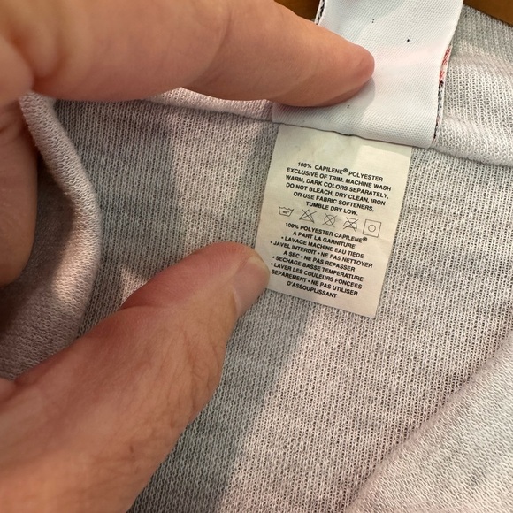 Patagonia Men's Heather Gray/White Quarter Zip Mock Neck Capilene / XXL - Picture 4 of 10